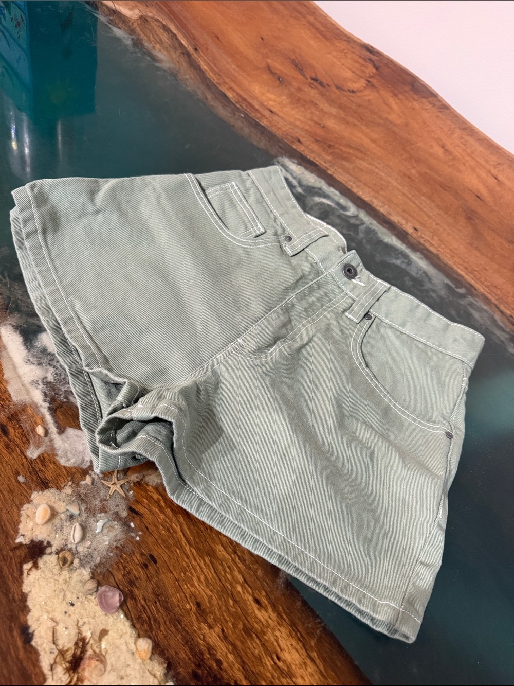 Cotton On Brand High-Rise Sage Green Women’s Shorts